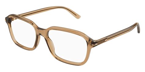 Gucci™ GG1446O 004 56 Brown Eyeglasses .